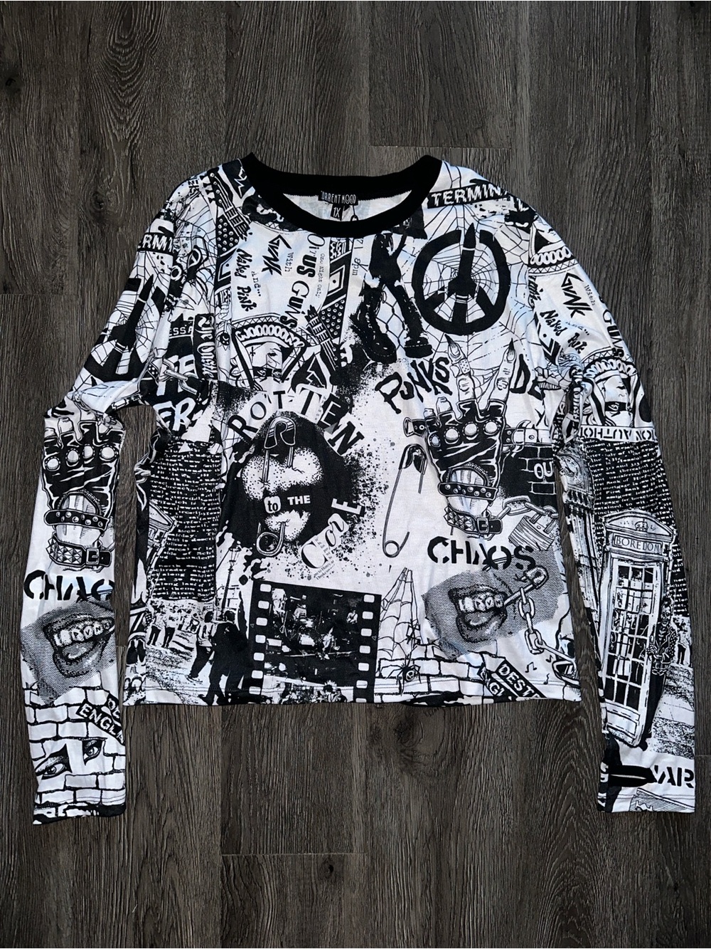 Punk Collage Long Sleeve Top